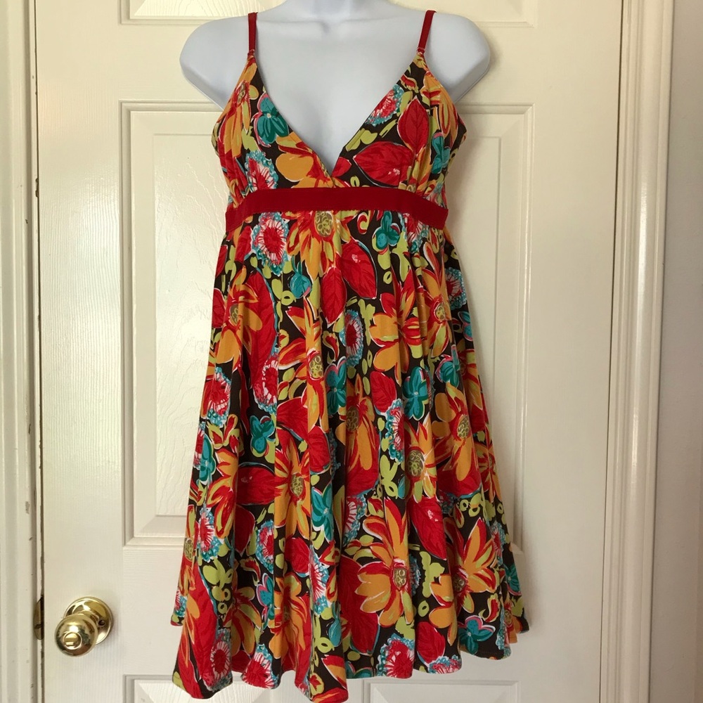 MODA International Multi Colored Floral Sun Dress
